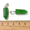 Dyed Natural White Jade Pendants G-Z067-07P-22-4