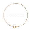 Vintage Natural Pearl Beaded Necklace for Girl Women NJEW-SW00002-03-1