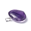 Natural Amethyst Pendants G-G956-D06-3