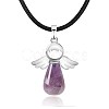 Angel Natural Amethyst Pendant Necklaces OH8264-05-1