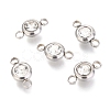 304 Stainless Steel Rhinestone Links Connectors STAS-P237-17P-11-1
