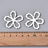 Spray Painted Alloy Flower Multi-Strand Links PALLOY-Q464-01A-4