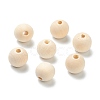 Natural Unfinished Wood Beads WOOD-XCP0001-19D-1