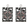 Alloy with Black Enamel Pendants AL-CBA2919-02P-08-1