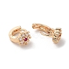 Rack Plating Brass Micro Pave Cubic Zirconia Hoop Earrings EJEW-P238-29KCG-2