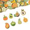 60Pcs 15 Styles Fruit Alloy Enamel Charms ENAM-FS0003-54-2