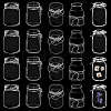 Tableware Theme Waterproof Self Adhesive Stamping Stickers Sets DIY-WH20014-05C-1