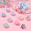 20pcs 10 colors Resin Rhinestone Beads RESI-CA0001-58-3