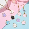 80Pcs 5 Colors Alloy Enamel Pendants ENAM-YW0005-19-5