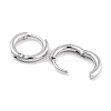304 Stainless Steel Micro Pave Clear Cubic Zirconia Huggie Hoop Earrings EJEW-C096-01B-P-2