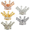 5Pcs 5 Colors Alloy Rhinestone Crown Beads FIND-SC0023-77-1