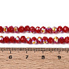 AB Color Plated Opaque Glass Rondelle Beads Strands EGLA-T029-4mm-09G-4