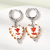Brass Hoop Dangle Earrings KK-CBA8324-26P-01-3