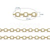 Brass Flat Oval Cable Chains X-CHC025Y-G-3