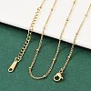 Ion Plating(IP) 304 Stainless Steel Satellite Chain Necklace for Men Women NJEW-M200-05G-3