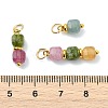 3Pcs 3 Styles Natural Multicolor Tourmaline Beads  Pendants PALLOY-JF05292-01-4