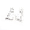 Silver Color Plated Alloy Letter Pendants PALLOY-J718-01S-L-1