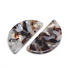 Cellulose Acetate(Resin) Semi Circle Pendants LS-KY-S111B-A320-1