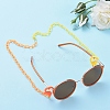 Personalized Two Tone ABS Plastic Cable Chain Necklaces NJEW-JN02825-02-5