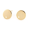 Flat Plate 201 Stainless Steel Stud Earring Findings STAS-I095-04-G-1