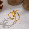 Adjustable 304 Stainless Steel Cuff Open Rings for Women YY2872-2