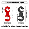 40Pcs 2 Colors Resin Bicycle Cable Buckles FIND-HY0002-91-2