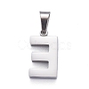 Non-Tarnish 304 Stainless Steel Letter Pendants STAS-H127-E-P-2