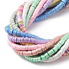 10 Strands 10 Colors Handmade Polymer Clay Beads Strand CLAY-YW0001-92-2