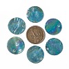 AB Color Plated Capiz Shell Pendants SSHEL-T008-01A-3
