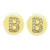 Brass Micro Pave Clear Cubic Zirconia Beads KK-T030-LA843-BX3-1