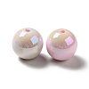 UV Plating Opaque Rainbow Iridescent Acrylic Beads MACR-D063-01B-03-2