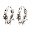 Skull Theme 316 Surgical Stainless Steel Hoop Earrings for Women Men EJEW-D096-04E-AS-1