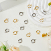 201 Stainless Steel Huggie Hoop Earring Findings FIND-DC0006-43B-4