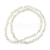 Electroplate Transparent Glass Beads Strands GL-CBA7A17-01A-12-4