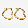 Heart 304 Stainless Steel Hoop Earrings EJEW-N034-29-1