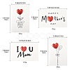 4Pcs 4 Styles Kraft Paper Greeting Cards AJEW-FS0001-29-4