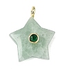 Natural Flower Amazonite Pendants G-Z157-01G-12-1