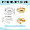70Pcs 2 Colors Brass Crimp Beads Covers KK-LP0001-68-2