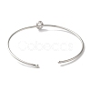 Rack Plating Brass Micro Pave Clear Cubic Zirconia Letter Open Cuff Bangles BJEW-A018-01P-O-3