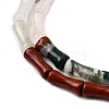 Natural Rose Quartz & Green Aventurine & Red Jasper & Indian Agate & Quartz Crystal Beads Strands G-F801-D-01-4