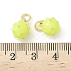 Brass Enamel Charms KK-B141-30G-3