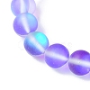 8mm Round Dyed Synthetic Moonstone Beaded Stretch Bracelets BJEW-JB10308-03-3