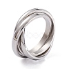 Tarnish Resistant Unisex 304 Stainless Steel Finger Rings RJEW-K233-06B-P-2