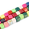 Handmade Polymer Clay Beads Strands CLAY-N013-25A-04-1