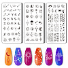 Stainless Steel DIY Nail Art Templates MRMJ-WH0092-011-1