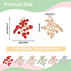 24Pcs 6 Colors Golden Tone Alloy Rhinestone Pendants FIND-AR0002-95-2