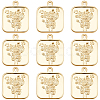10Pcs Brass Pendants KK-BBC0023-76-7