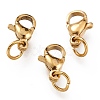 Ion Plating(IP) 304 Stainless Steel Lobster Claw Clasps X-STAS-G240-01B-G-1