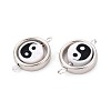 Polymer Clay Beads with CCB Plastic Frame Connector Charms CLAY-T022-35M-01A-2