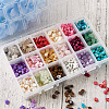 360g 18 Colors Freshwater Shell & Gemstone Chip Bead Sets G-CW0001-01-13